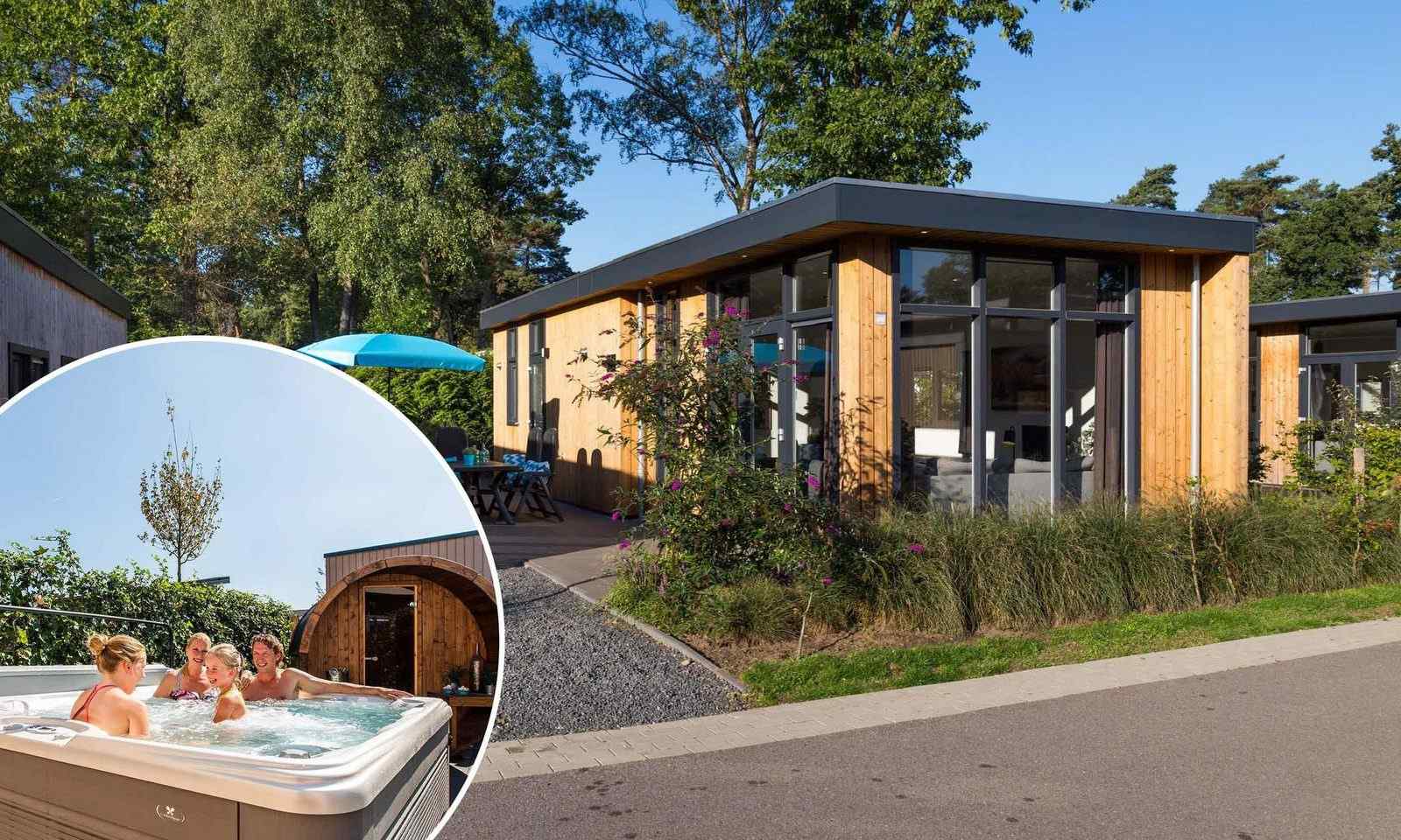 5 persoons chalet met bubbelbad en sauna op Landgoed De Scheleberg op de Veluwe - Nederland - Europa - Lunteren