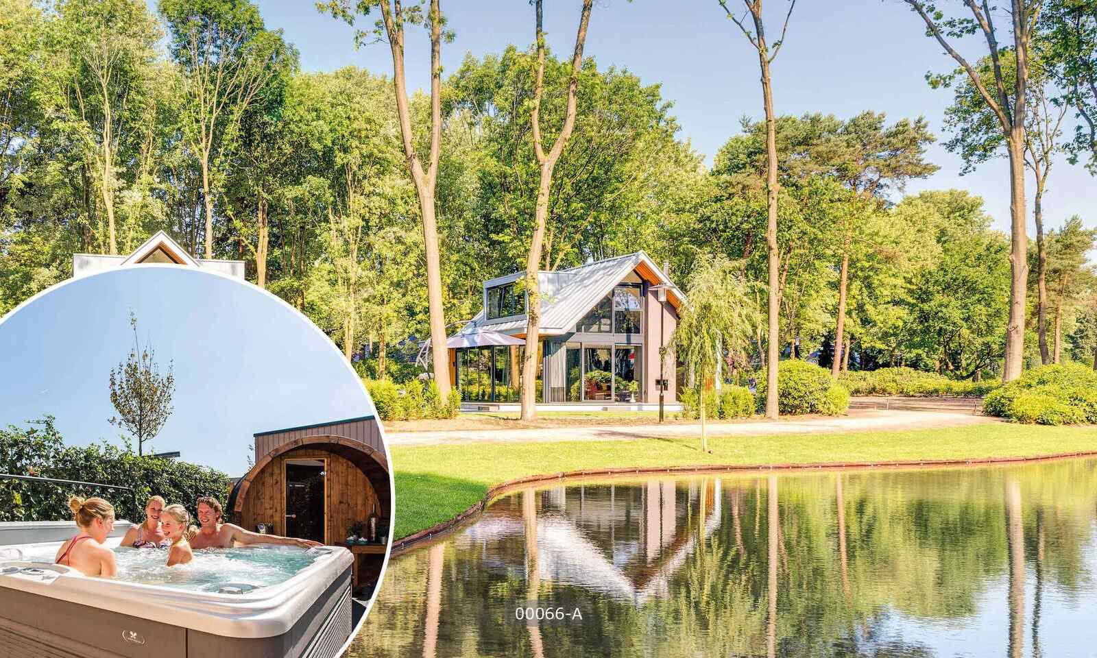 Modern ingerichte villa voor 8 personen met sauna en bubbelbad op een vakantiepark - Nederland - Europa - Lunteren