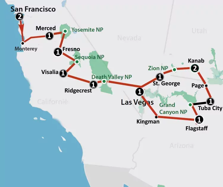 The Southwest On A Budget (14 dagen) - Amerika - Zuidwesten - San Francisco