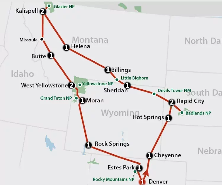 Northern Peaks (18 dagen) - Amerika - N-Westen+Rockies - Denver