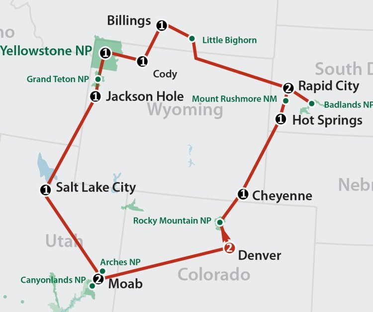 Cowboys and Historic Trails (15 dagen) - Amerika - N-Westen+Rockies - Denver