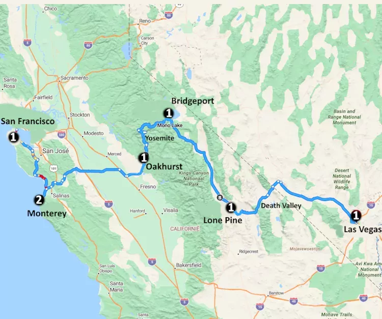 California Sierra Nevada (9 dagen) - Amerika - Zuidwesten - Las Vegas