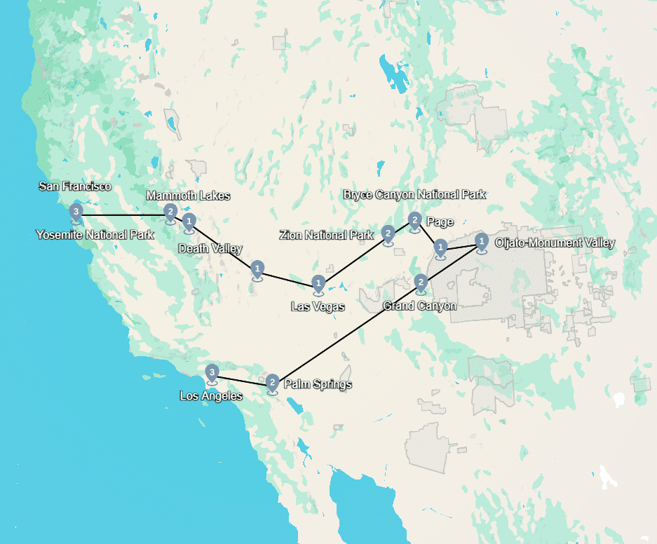 In stijl door het westen van Amerika - Amerika - Zuidwesten