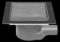 Aqua Plus vloerput met 1 aansluiting uitwendige buisdiameter 40mm hoogte 75mm vloerput roestvaststaal (RVS)