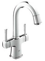 Grohe Grandera wastafelkraan met hoge draaibare uitloop met waste chroom 21107000