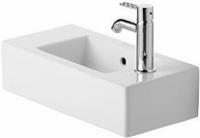 Handwaschbecken Vero 50cm Hahnloch Vorstich, links und rechts, Farbe: Weiß mit Wondergliss - 07035000001 - Duravit