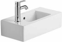 Handwaschbecken Vero 50cm, Hahnloch links, Farbe: Weiß - 0703500009 - Duravit