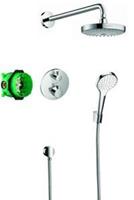 Croma Select S / Ecostat S showerset compleet met afbouwdeel en inbouwthermostaat, chroom