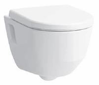 Pro hangend toilet diepspoel rimless met bevestigingsgaten zijkant, wit