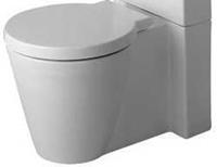 Duravit - Stand-WC Starck 1, 640mm, Befestigung inklusive, Farbe: Weiß mit Wondergliss - 02330900641