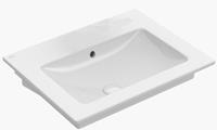 Villeroy&boch - Venticello Waschtisch 412462, 600x500mm, ohne Hahnloch, mit Überlauf, Farbe: Weiß Ceramicplus - 412462R1