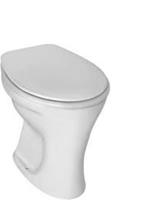 Eurovit staand toilet vlakspoel AO (+6 cm), wit