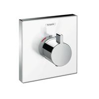 Hansgrohe - Shower Tablet ShowerSelect Glas Thermostat HighFlow, Unterputz, Farbe: Chrom / Weiß - 15734400