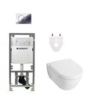Villeroy & Boch - Subway 2.0 DirectFlush toiletset met Geberit reservoir en bedieningsplaat chroom