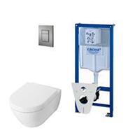 Villeroy & Boch - Subway 2.0 DirectFlush toiletset softclose met Grohe reservoir en bedieningsplaat matchroom
