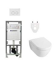 Villeroy & Boch - Subway 2.0 DirectFlush toiletset met Geberit reservoir en zitting met softclose bedieningsplaat sigma20 wit