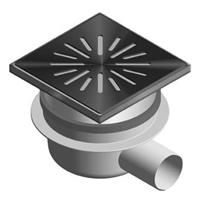 Aquaberg vloerput met 1 aansluiting uitwendige buisdiameter 50mm (hxb) 110x150mm vloerput ABS