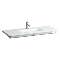 Laufen Living Square wastafel 130x48cm z. overloop z. kraangat wit