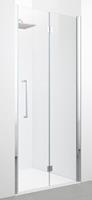 Novellini Young 2.0 1BS douchedeur (bxh) 970 - 1010x2000mm type deur vouw voor plaatsing op douchebak/tegelvloer