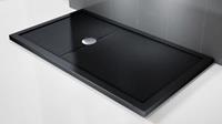 Novellini Olympic Plus kunststof douchebak acryl rechthoekig 160x80x4.5cm incl. sifon zwart