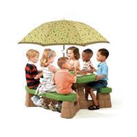 Step2 picknicktafel Playful Picnic met parasol 183 cm groen