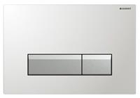 Geberit Sigma40 DuoFresh bedieningspaneel, glas wit- aluminium
