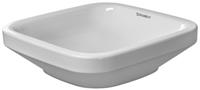 Duravit Aufsatzbecken DURASTYLE ohne Überlauf, Hahnlochbank, 430 x 430 mm, geschliffen, ohne Hahnloch weiß 0349430000