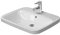 Einbauwaschtisch DuraStyle 61,5cm, Einbau von oben, mit Überlauf, mit Hahnlochbank, 1 Hahnloch, Farbe: Weiß mit Wondergliss - 03746200001 - Duravit