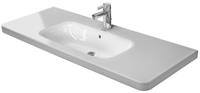 Möbelwaschtisch DuraStyle 120cm mit Überlauf, mit Hahnlochbank, 1 Hahnloch, Farbe: Weiß - 2320120000 - Duravit