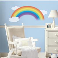 Roommates Wandsticker Regenbogen mit Wolken, 4-tlg. mehrfarbig