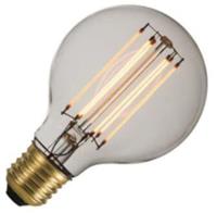 Huismerk Globelamp LED filament helder deco 3W (vervangt 30W) grote fitting E27 80mm