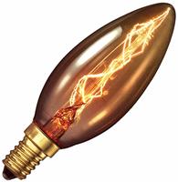 Gluehbirnebillig.de Kohlefadenlampe Kerzenlampe | E14 Dimmbar | 25W Gold