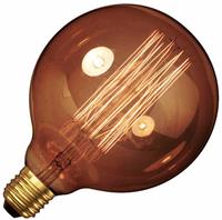 Gluehbirnebillig.de Kohlefadenlampe Globelampe | E27 Dimmbar | 40W 125mm Gold