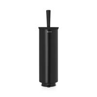 Brabantia WC Garnitur & Bürste, Klobürste, Toilettenbürste De Luxe, Edelstahl Schwarz, 483349