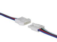 CONNECTOR VOOR RGB LEDSTRIP - MET KABEL (MANNELIJK-VROUWELIJK) - Velle