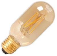 Calex LED volglas Filament buismodel lamp 240V 4W 320lm E27 T45x110, Goud 2100K Dimbaar