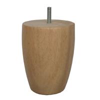 Meubelpootjes Blank houten ronde meubelpoot 12 cm (M8)