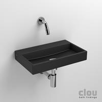 Clou Mini Wash Me fontein 38cm mat zwart keramiek zonder kraangat