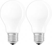 Osram LED-Lampe E27 4W 827 Base CLA matt 2er Set
