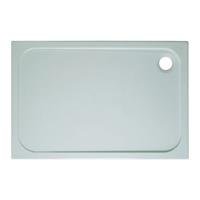 Simpsons Shower Tray douchebak 80x110x4.5cm rechthoek polybeton wit SR0R81100