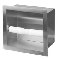 EASY DRAIN Looox Closed Toilettenpapierhalter Einbau Quadrant Edelstahl gebürstet - Rostfreier Stahl Gebürstet