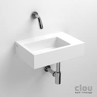 Clou Flush 2 Waschbecken ohne Hahnloch 36x24,5 cm Weiß - weiß