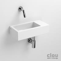 Flush 3 Waschbecken ohne Hahnloch 36x18x9 cm Weiß - Clou