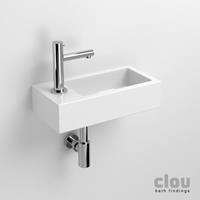 Flush 3 Waschbecken mit Hahnloch 36x18 cm Weiß - Clou