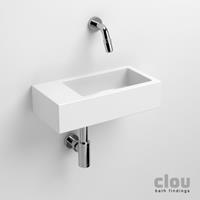 Flush 3 Waschbecken ohne Hahnloch 36x18 cm Weiß - Clou