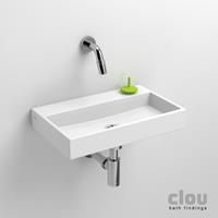 Mini WashMe Waschbecken ohne Hahnloch 38x24 cm Weiß - Clou