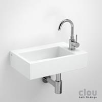 Clou Flush 2 Plus toiletfontein met kraangat wit keramiek