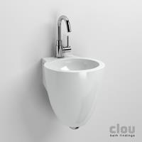 Clou Flush 6 toiletfontein met kraangat wit keramiek