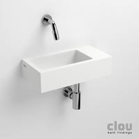 Clou Flush 3 toiletfontein met (voorbewerkt) kraangat rechts aluite