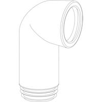 WISA 302C toiletafvoermanchet bocht 18 cm, wit